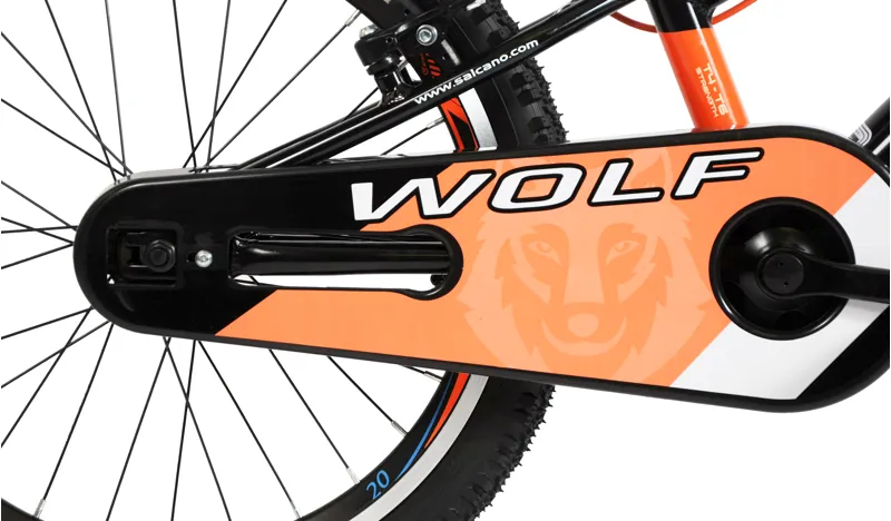 Salcano Wolf 20 Inch Kids Bike Black Orange-8
